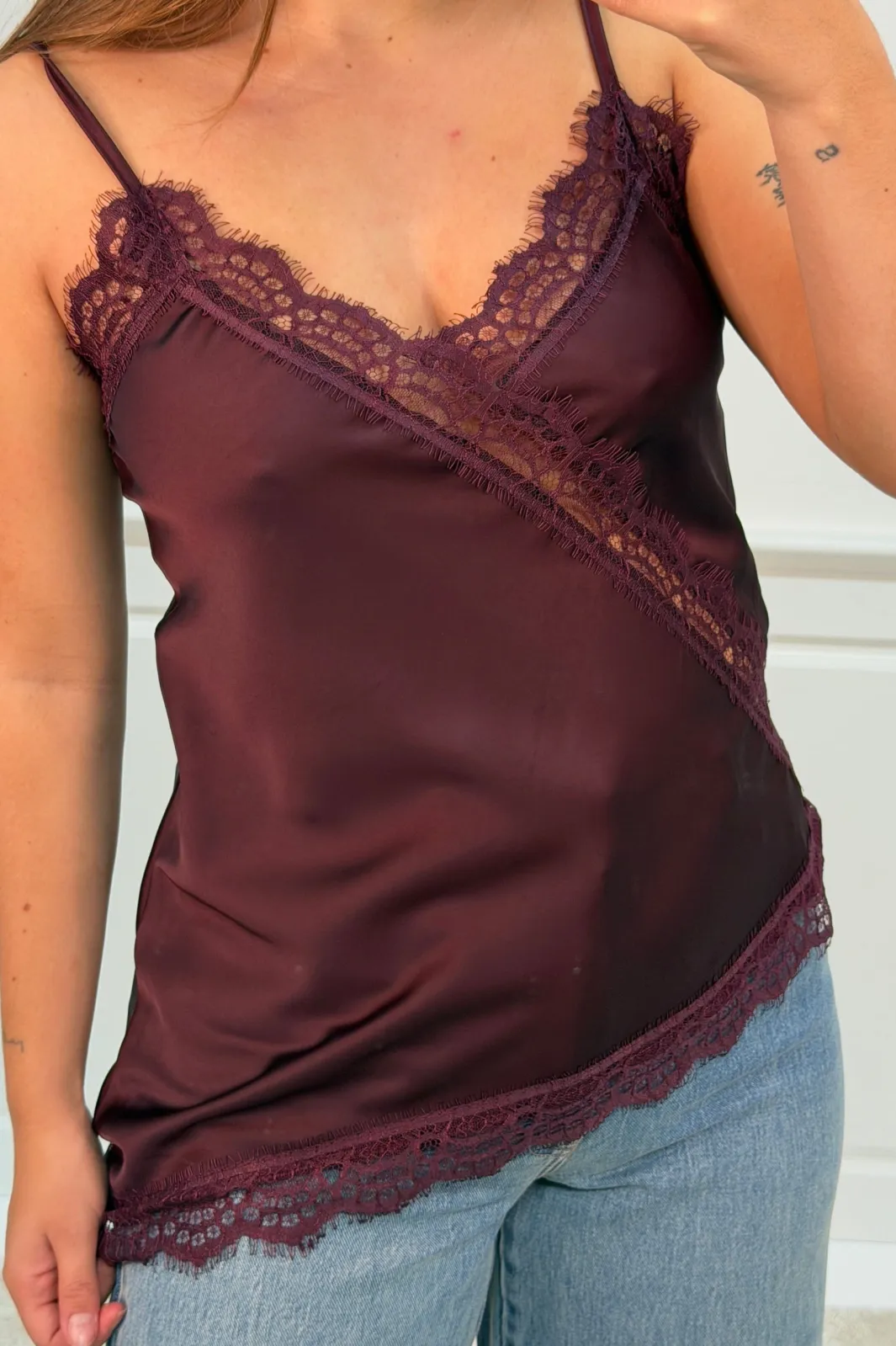 Discount A-bee Ivanka top Plum