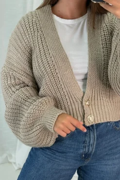 A-bee Ivy Cardigan Taupe