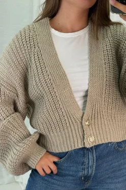 A-bee Ivy Cardigan Taupe