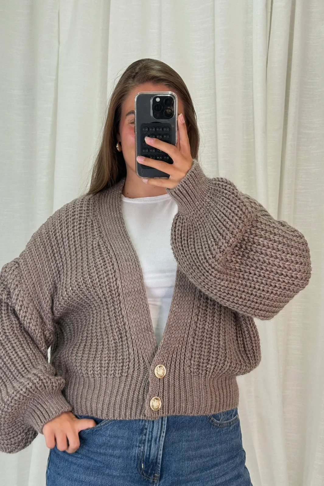 Discount A-bee Ivy Cardigan Light Maroon