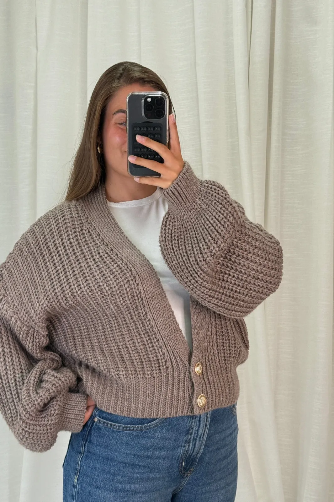 Discount A-bee Ivy Cardigan Light Maroon