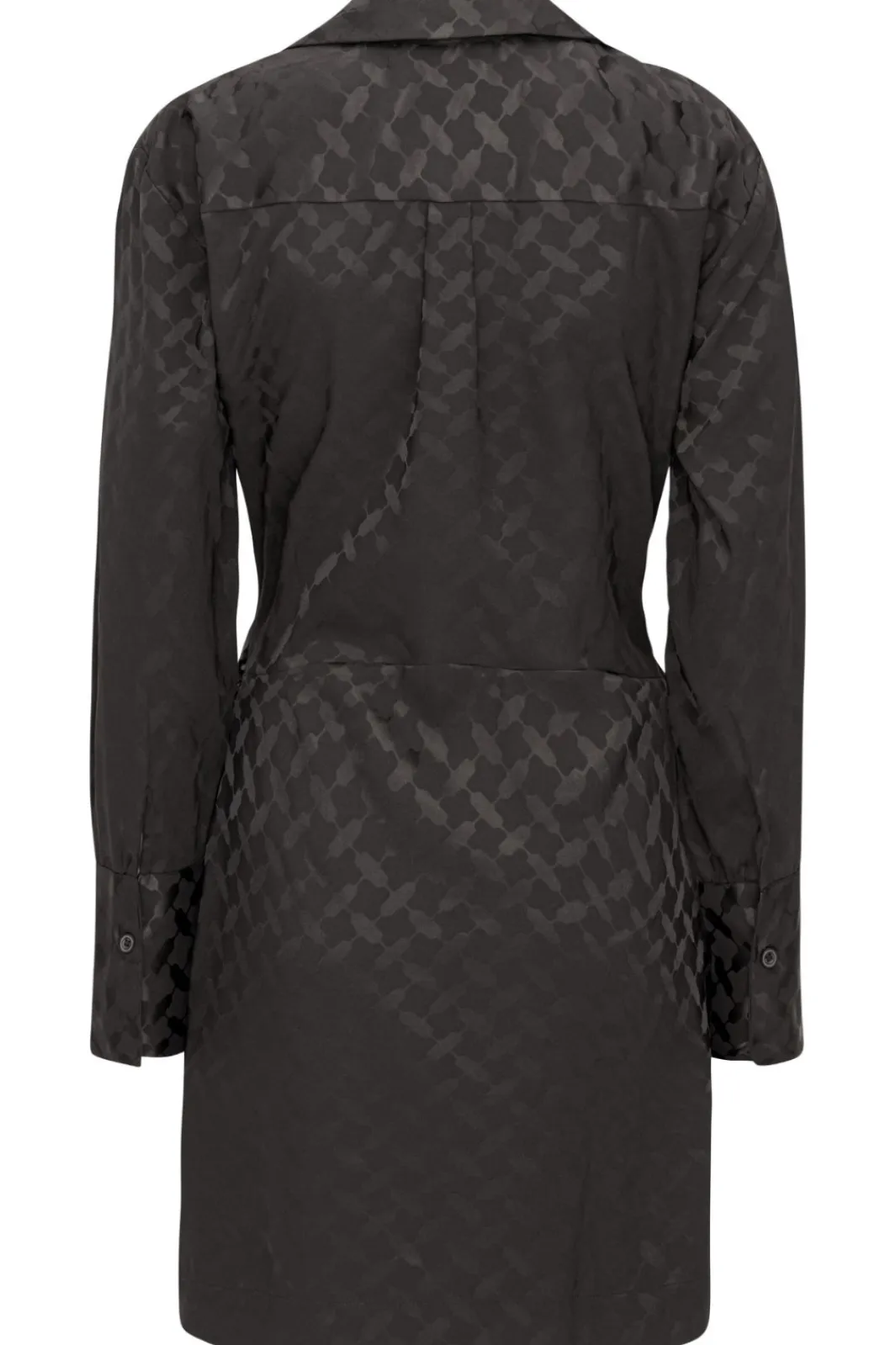 Karmamia Ivy Wrap Dress Black Keffiyeh Jacquard
