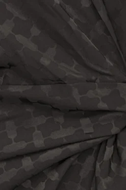 Karmamia Ivy Wrap Dress Black Keffiyeh Jacquard