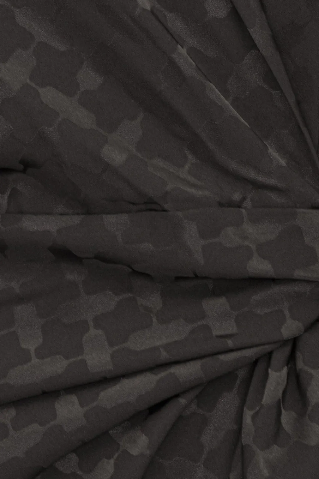 Karmamia Ivy Wrap Dress Black Keffiyeh Jacquard