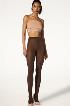 Wolford Jacquard Tights 9952 Umber/black