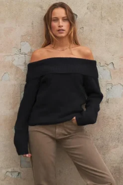 Outlet Neo Noir Jane Knit Blouse Black