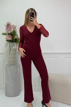 Best A-bee Janelle Jumpsuit Burgundy