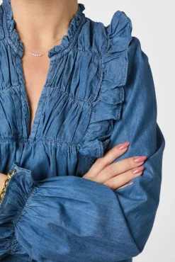 Sale Neo Noir Janis Denim Blouse 166664 140