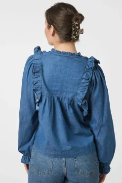 Sale Neo Noir Janis Denim Blouse 166664 140