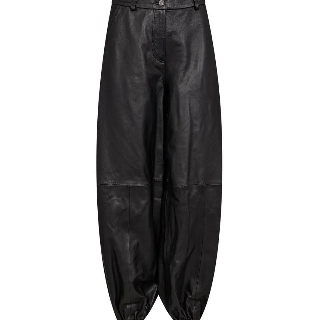 Sale Haute L'Amitié Jasmin Leather Harem Pant HL10541 Black