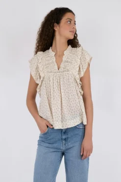 Online Neo Noir Jayla Basic Blossom Top Creme