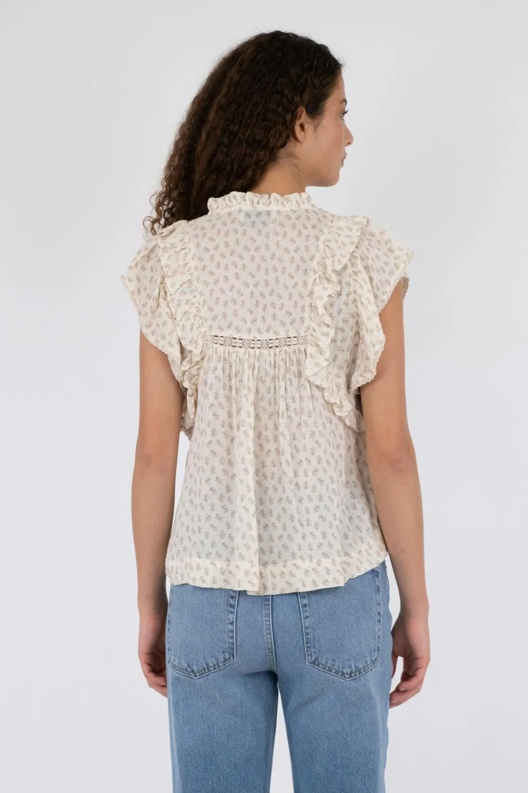 Online Neo Noir Jayla Basic Blossom Top Creme