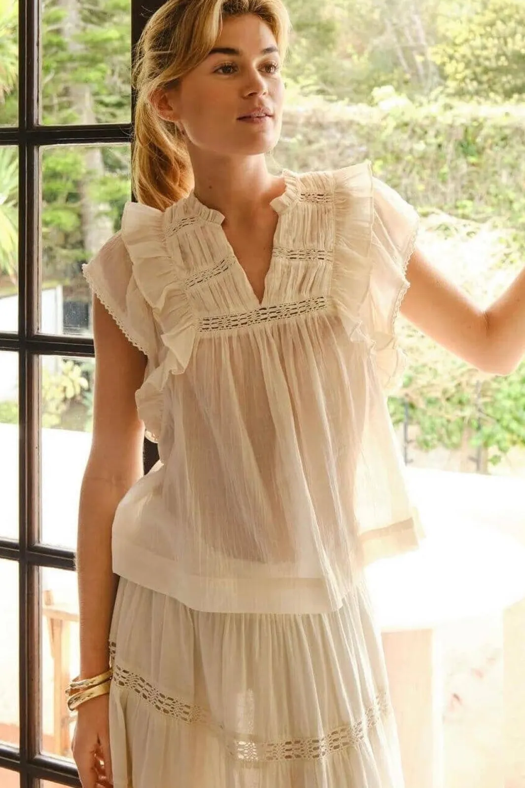 Discount Neo Noir Jayla S Voile Top 159881 191