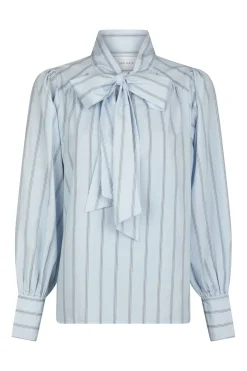 Sale Neo Noir Jaz Bow Stripe Blouse 166718 145