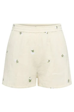 Best JDY alba Shorts 4941512 Cloud Dancer Embroidery