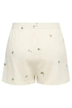 Best JDY alba Shorts 4941512 Cloud Dancer Embroidery