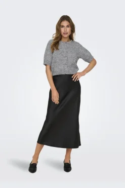 JDY alva Life 2/4 Embel Cardigan Knt 4743463 Medium Grey Melange Silver Embellishment