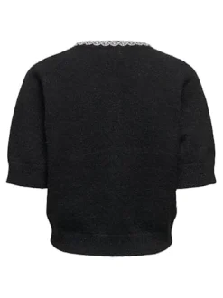 Clearance JDY alva Life 2/4 Embel Cardigan Knt 4907578 Black Silver Embellishment