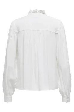 Best JDY amy L/S Frill Shirt 4746806 Cloud Dancer