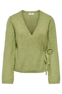 Online JDY becky L/S Wrap Cardigan Knt 5101788 Fern Melange