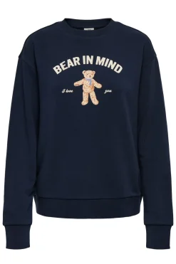 Hot JDY boogie L/S Sweat 4965596 Sky Captain Teddy Bear Print