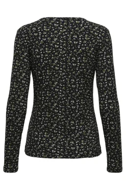 Online JDY bowie Life L/S O Neck Top 4903905 Black Ditzy Flowers
