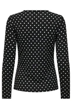 Outlet JDY bowie Life L/S O Neck Top 4903904 Black Dots
