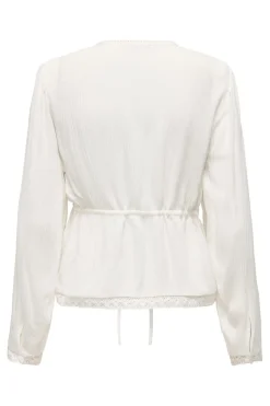 Sale JDY camille L/S Embroidery Top 4991449 Cloud Dancer