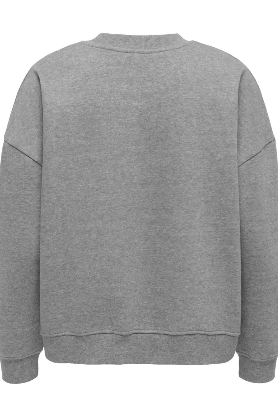 Clearance JDY canoa L/S Emb Sweat 4902517 Medium Grey Melange Emb Black Flower