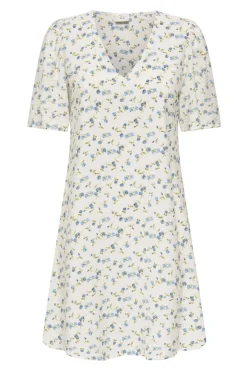 JDY carrie 2/4 Short Dress 4978336 Cloud Dancer Blue Mini Flower