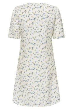 JDY carrie 2/4 Short Dress 4978336 Cloud Dancer Blue Mini Flower