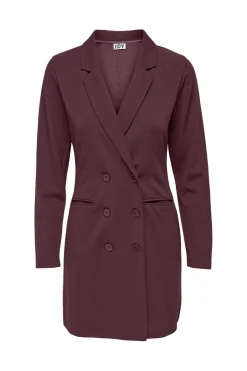 Hot JDY catia Elsa L/S Blazer Dress Nl 4932446 Maroon Banner