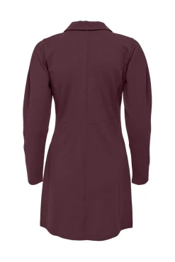 Hot JDY catia Elsa L/S Blazer Dress Nl 4932446 Maroon Banner