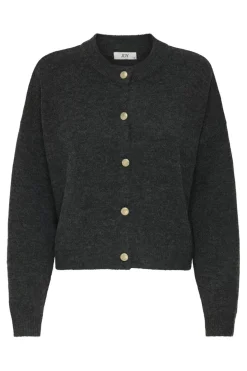 New JDY debbie L/S O-Neck Cardigan Knt 4838112 Dark Grey Melange