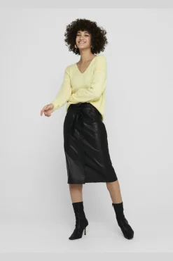 Best JDY elanora L/S V-Neck Pullo. Knt 3638243 Pastel Yellow Melange