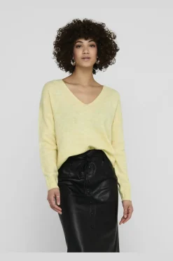 Best JDY elanora L/S V-Neck Pullo. Knt 3638243 Pastel Yellow Melange