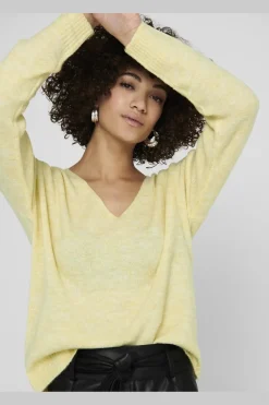 Best JDY elanora L/S V-Neck Pullo. Knt 3638243 Pastel Yellow Melange