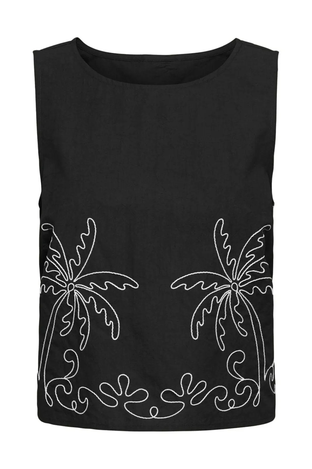 Sale JDY eliza Embroidery S/L Top 4937536 Black Palm Embroidery