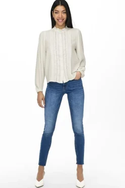JDY ellis Life L/S Lace Shirt 3844203 Cloud Dancer