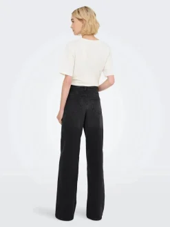 New JDY felina-Fina Wide Blk Jeansdnm 4775461 Black Denim