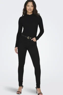 Discount JDY fransiska Life L/S Hi-Nck Top Jr 3600771 Black