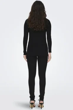 Discount JDY fransiska Life L/S Hi-Nck Top Jr 3600771 Black