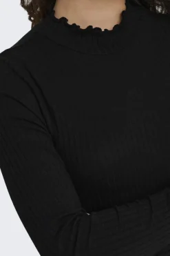 Discount JDY fransiska Life L/S Hi-Nck Top Jr 3600771 Black