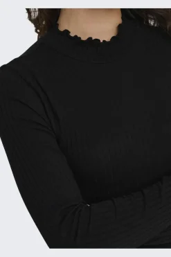 Discount JDY fransiska Life L/S Hi-Nck Top Jr 3600771 Black