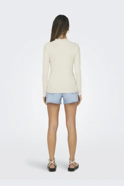 Best JDY fransiska Life L/S Hi-Nck Top Jr 4048245 Whitecap Gray