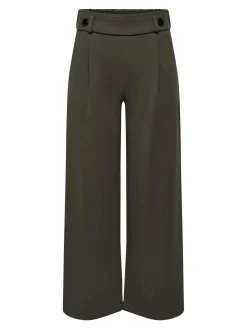 Best JDY geggo Life New Long Pant 4071962 Chocolate Brown Black Buttons