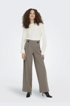 Online JDY geggo New Long Pant 3722977 Driftwood Black Buttons