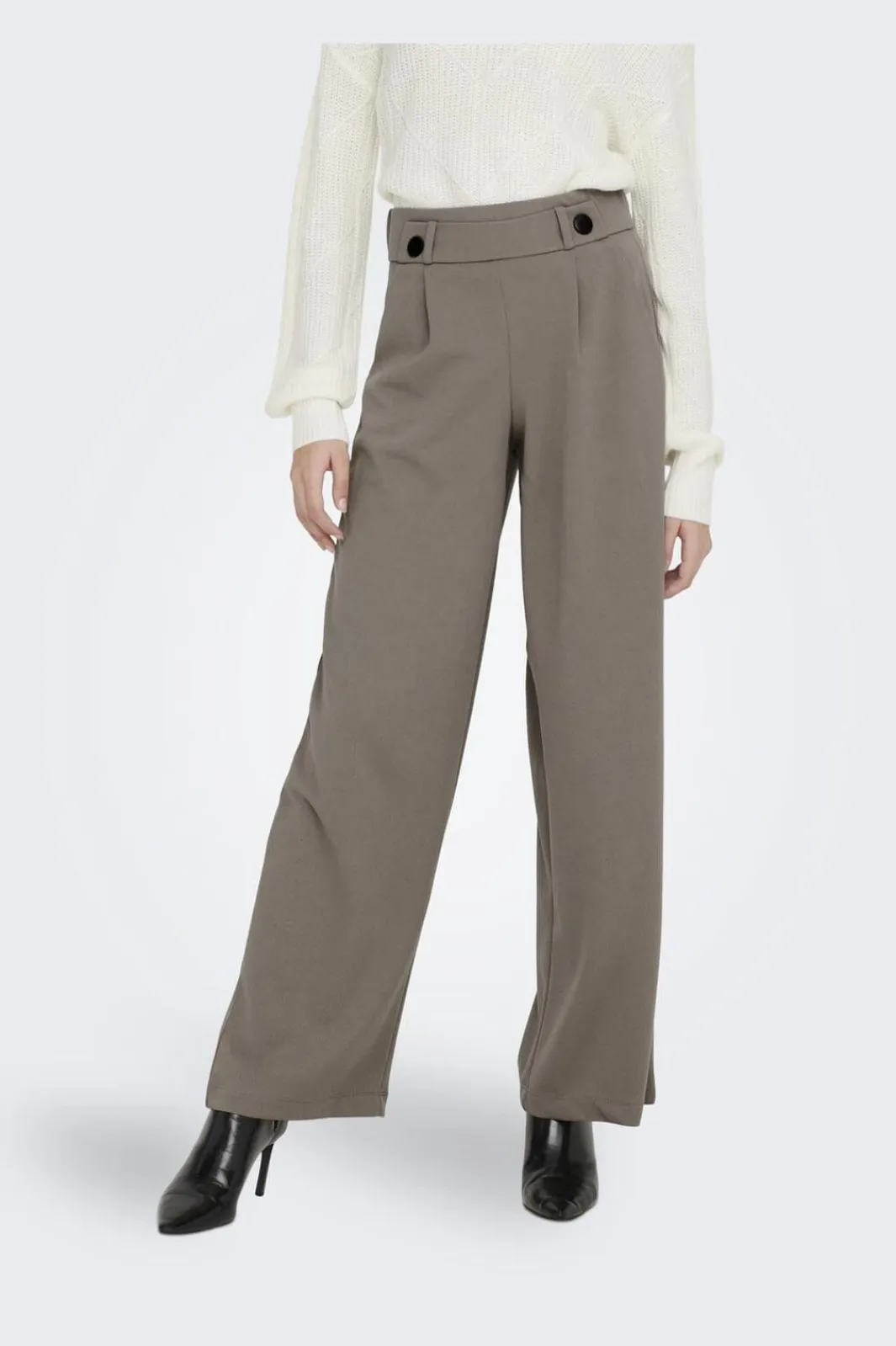 Online JDY geggo New Long Pant 3722977 Driftwood Black Buttons