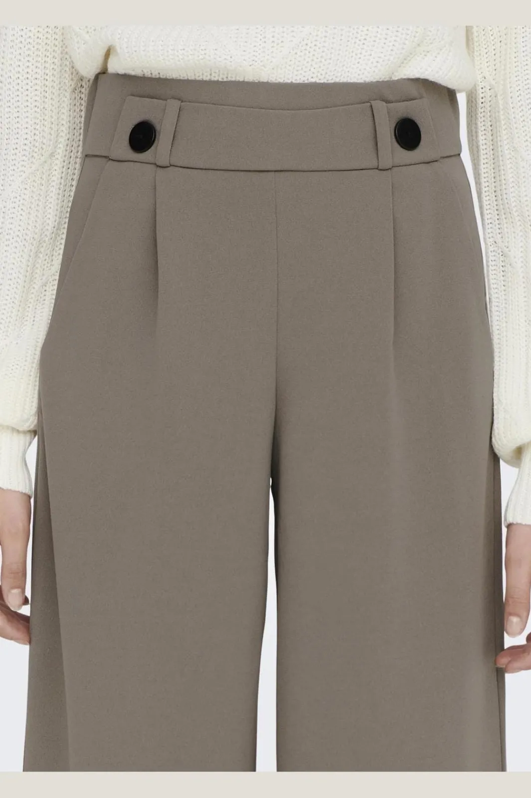 Online JDY geggo New Long Pant 3722977 Driftwood Black Buttons
