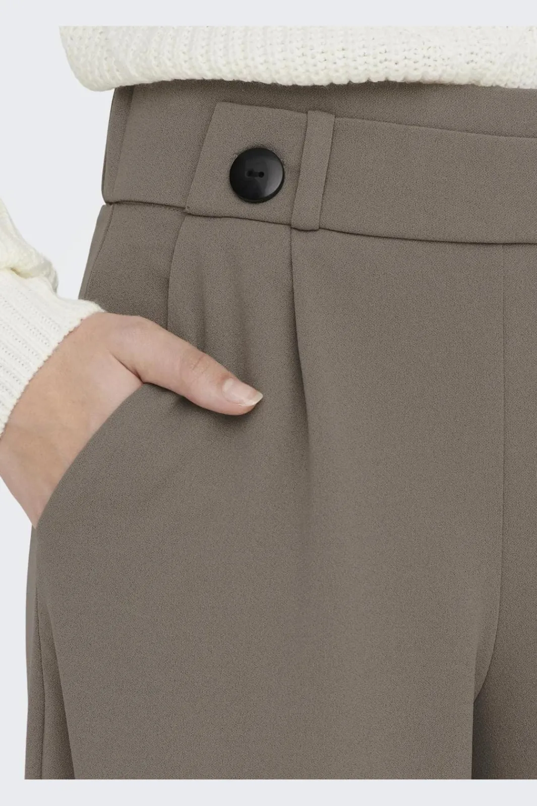 Online JDY geggo New Long Pant 3722977 Driftwood Black Buttons
